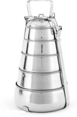 LEROYAL 5 Tier,Containers Pyramid Shape Lunch Box for Office , Picnic , Bhandara ,Picnic 5 Containers Lunch Box(1200 ml)