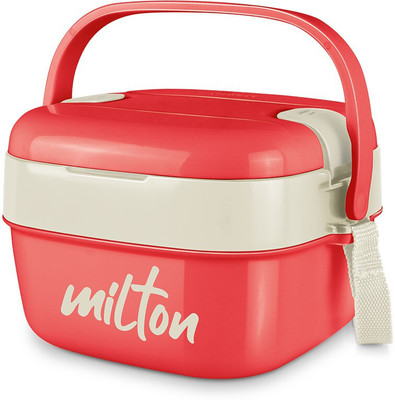 MILTON NewNewNew Meal Combi Lunch Box, 3 Containers and 1 Tumbler, Red 2 Containers Lunch Box(800 ml, Thermoware)