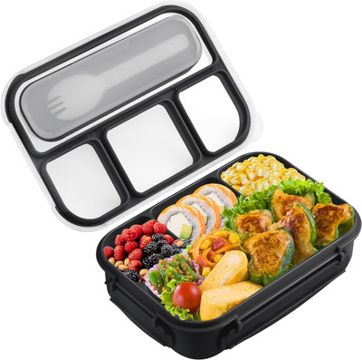 PBKN Roti Box Khane Ka Dabba Lunch Carrier Tiffin Dabba Plastic Tiffin Box Tiffin Set 4 Containers Lunch Box(1300 ml)