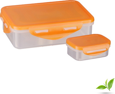 Trueware Mate Plastic Kids Lunch box Big Box 500 ML & Small 150 ML 2 Containers Lunch Box(650 ml)