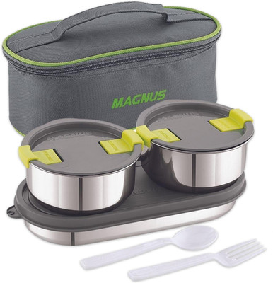 Magnus Olive 3 Prime-3 Steam lock Stainless Steel Lunch Boxes with a Bag 3 Containers Lunch Box(950 ml)