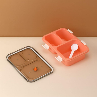 aadvait enterprises Leak Proof 3 Compartment Tiffin for Adult Kids lunch box - GREEN (750 ml) 3 Containers Lunch Box(750 ml, Thermoware)