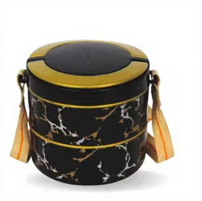 KM CREATION 2 Layer Lunch Box 2 Containers Lunch Box(500 ml, Thermoware)