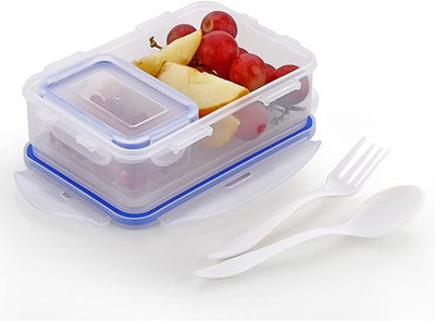 MMTSWorld Premium Quality Lock & Seal Plastic Lunch box (750ml+125ml Containers) Blue 1 Containers Lunch Box(750 ml)