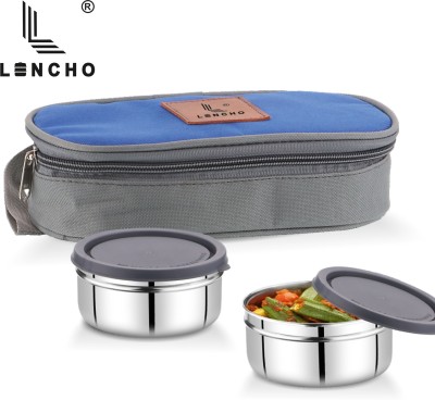 Lencho Brunch 2 lunch box|Stainless Steel Containe (200ml each)|2 Container lunch box 2 Containers Lunch Box(400 ml, Thermoware)