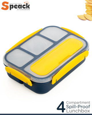 SPEACK 4 Compartment School Kid 4 Containers Lunch Box(1300 ml)