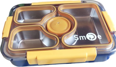 GlimmerGoodies Stainless Steel Leak-resistant Bento Box for Adults & Kids with 4 compartments 4 Containers Lunch Box(1050 ml, Thermoware)