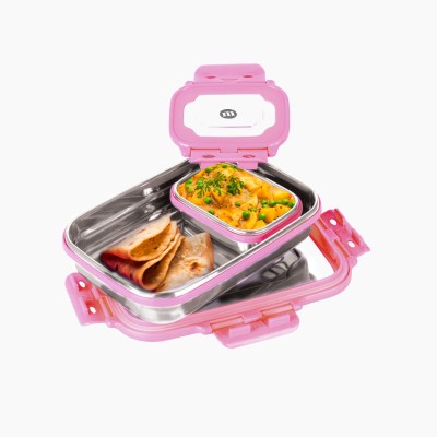 MARU Click Lock Stainless Steel Tiffin Box for School & Office 1 Containers Lunch Box(750 ml)