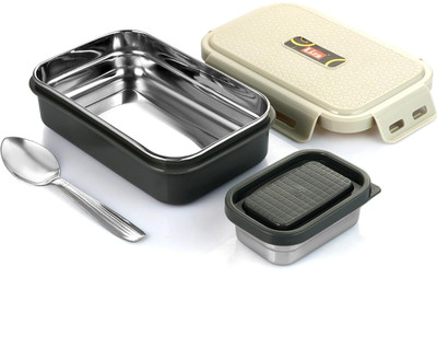 wiaa 2 Compartment Stainless 2 Containers Lunch Box(500 ml)