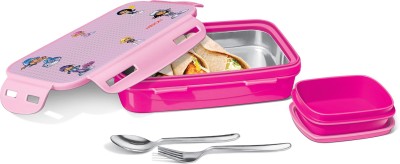MILTON Steely Inner Stainless Steel Tiffin, 400 ml, Dark Pink| School Lunch Box 1 Containers Lunch Box(400 ml, Thermoware)