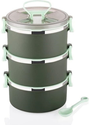 Analog Kitchenware 3 Compartment BigBite Lunch Box For School/College/Office Tiffin-1 Pic-900 ML 3 Containers Lunch Box(900 ml)