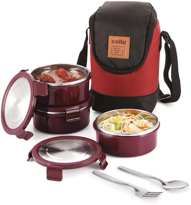 cello MF Plus 3 Containers Lunch Box(800 ml)
