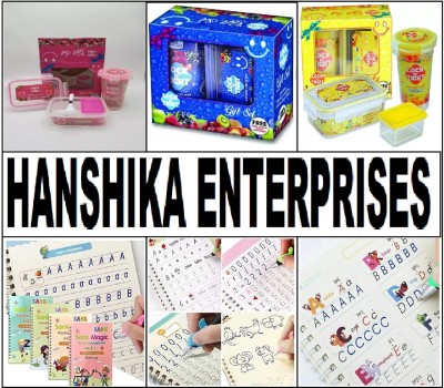HANSHIKA ENTERPRISES HENT BUY1 LUNCH BOX GET1 FREE MAGIC PRACTICE COPYBOOK 01 2 Containers Lunch Box(500 ml)