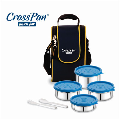 CrossPan Signature Solo Lunch / Tiffin Box with 4 Containers 4 Containers Lunch Box(1350 ml)