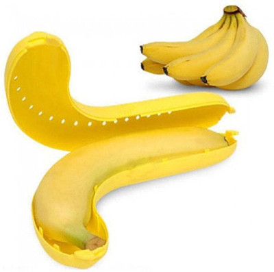 DeoDap Plastic Banana Food Storage Container | Banana Case Cover 1 Containers Lunch Box(100 ml)