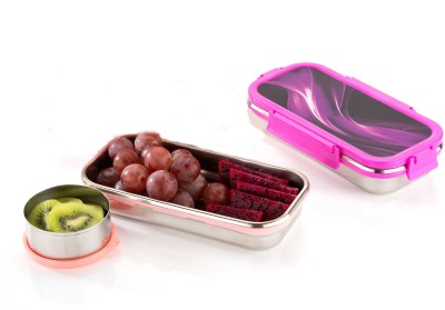 Mypro - Half Time Steel Lunchbox - With 1 Large & 1 Small Container - Leakproof 2 Containers Lunch Box(780 ml, Thermoware)