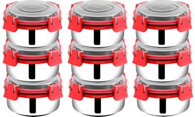 The Saucey Squad Smart Clip Lock Containers 9 Containers Lunch Box(350 ml)