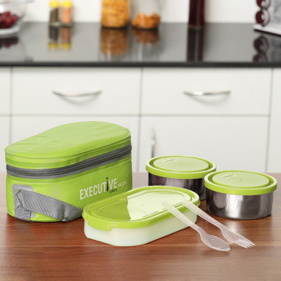 MILTON Executive Insulated Tiffin, - 2x280ml, 450ml 3 Containers Lunch Box(1010 ml, Thermoware)