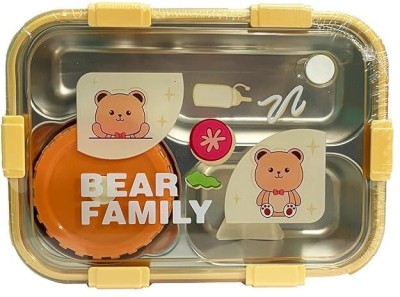 WORLD OF KITCHENCRAFT Teddy Bear Theme Lunch Box 3 Containers Lunch Box(750 ml, Thermoware)