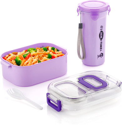 SATANITRADING 3 compartment Lunch Box / Tiffin Box with 750 ml Water Bottle 3 Containers Lunch Box(250 ml, Thermoware)