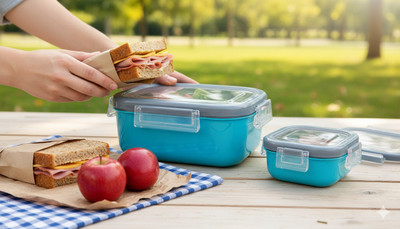 Aramex Stainless-Steel Leak-Proof Lunch Box for Office Men (900ml+ 200ml ) 2 Containers Lunch Box(1 ml, Thermoware)