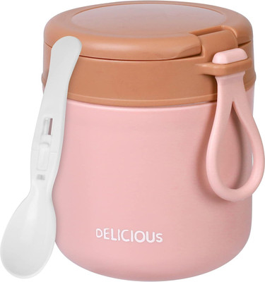 Vrupan Lunch Cup for Hot Cold Food Insulated Food Jar for On the Go With Spoon 1 Containers Lunch Box(430 ml)