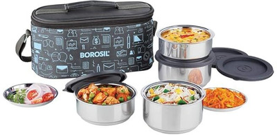 BOROSIL DW-SET OF 4 (280mlx2 + 180mlx2) 4 Containers Lunch Box(920 ml)