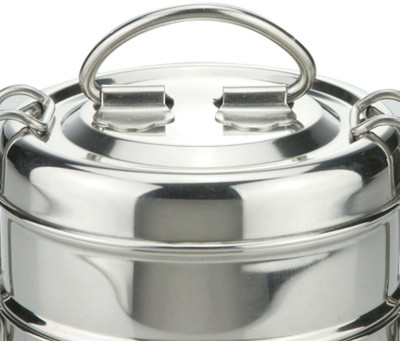 Ambit Clipper Stainless Steel Tiffin Box Set, Set of 3 Container Size 8/3 3 Containers Lunch Box(1000 ml)