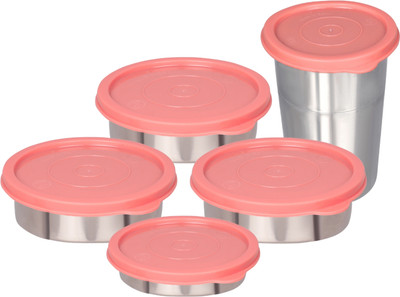 Osiya Lunch Box With Glass Tumbler -1475ML (Pink) 1 Containers Lunch Box(1475 ml)