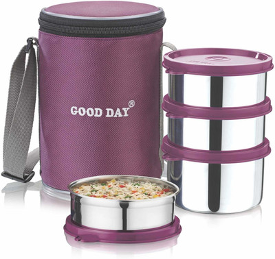 Good Day Perfect4pcs_Pink 4 Containers Lunch Box(425 ml, Thermoware)