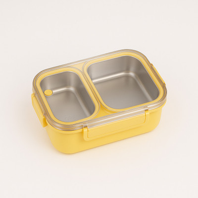 Latonza 2-Compartment Microwave Safe Insulated Bento Tiffin Box with Leak-Proof Lid 2 Containers Lunch Box(1000 ml, Thermoware)