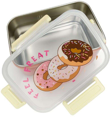 sipwip Kids Stainless Steel Lunch Box – “Feel Great Donut” 1 Containers Lunch Box(700 ml, Thermoware)