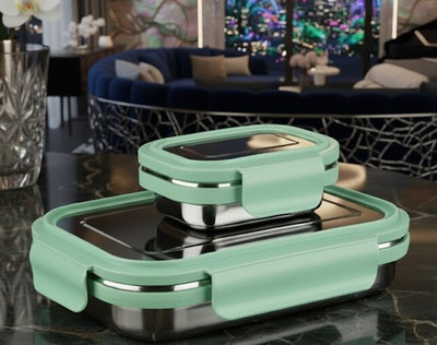 filpkart Stainless Steel Lunchbox/Tiffin for School/Collage/Office/Picnic 2 Containers Lunch Box(900 ml, Thermoware)