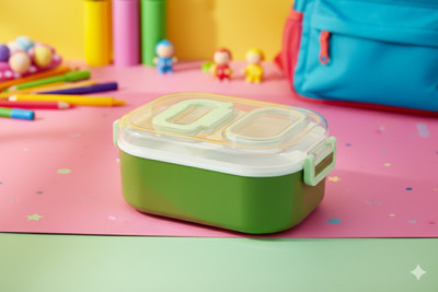 VSELL Students Sealed Leakage Proof Stainless Steel with Spoon 4 3 Containers Lunch Box(800 ml, Thermoware)