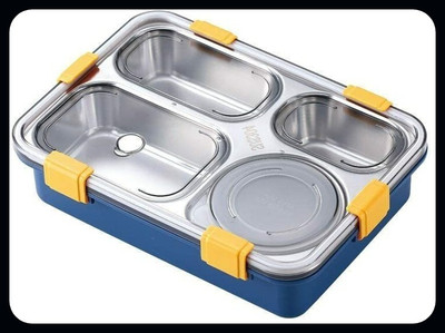 Kello LUNCH BOX 4 COMPARTMENT with chopstick and spoon 4 Containers Lunch Box(900 ml, Thermoware)
