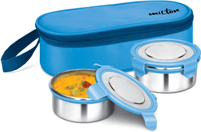 MILTON Box 2 Inner Steel Click Lock Containers 2 Containers Lunch Box(380 ml)