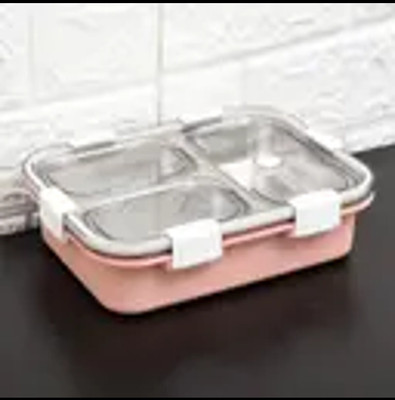 lavtoz Stainless Steel Bento Lunch Box @65 with 3 Containers & Secure Lock, 750ml 1 Containers Lunch Box(750 ml, Thermoware)