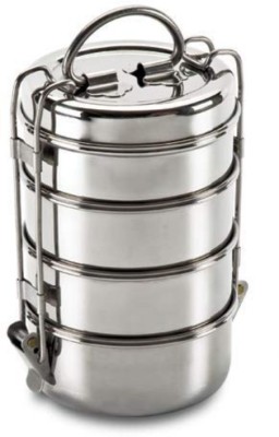 hurrio Stainless Steel Clip Tiffin Box 520 gms Lunch Box 1750 ml 4 Containers Lunch Box(1750 ml, Thermoware)