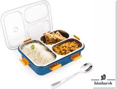 HIMBARSH Stainless Steel Lunch Box for Kids & Adults (750 ml) 3 Containers Lunch Box(1000 ml, Thermoware)