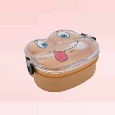 ROSTY Yellow_Plastic_Lunch_Box32 2 Containers Lunch Box(500 ml)