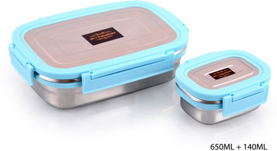 Dev Industries LunchBox_Blue_790ml 2 Containers Lunch Box(790 ml, Thermoware)