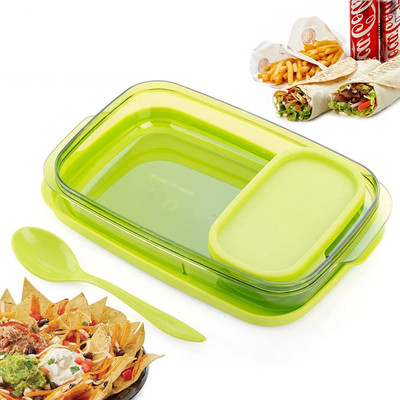 DIGNESH Unbreakable Plastic Lunch Box with Spoon & Inner Compartment For School Students 1 Containers Lunch Box(600 ml, Thermoware)