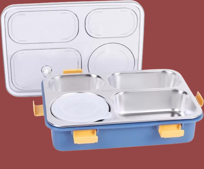 VSELL Compartment -4 Sealed Leak Proof Stainless Steel For Kid's & Adult_K640 4 Containers Lunch Box(800 ml, Thermoware)