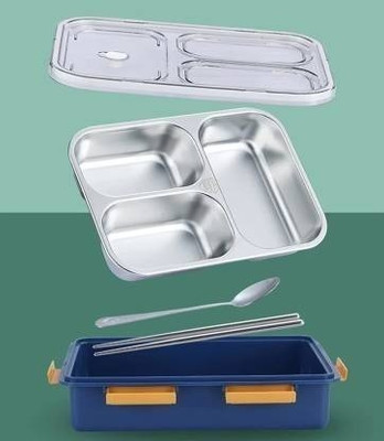 VSELL 3 Compartment Lunch Box 2PC 3 Containers Lunch Box(750 ml, Thermoware)