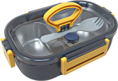 ADICHAI Fusion Face 500ML 2-Compartment 304 Stainless Steel 1 Containers Lunch Box For Rs. 449 @ 50% off