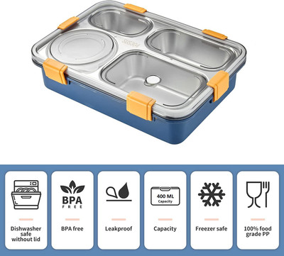 NARV Stainless Steel Utility Container  - 450 ml(Multicolor)