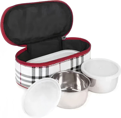 kichentoolsrk Malasale Steel, Plastic 3 Containers Lunch Box (750 ml) Style 3 Pack of 1 3 Containers Lunch Box(800 ml)