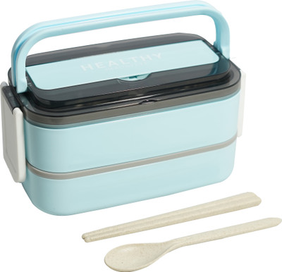 UniKart 2 Airtight Layer|3 Compartments Lunch Box With Plastic Spoon & Chopsticks 3 Containers Lunch Box(1400 ml, Thermoware)
