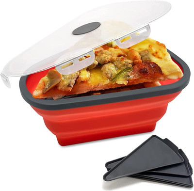 JITAHARAY Reusable Pizza Storage Container With 5 Trays 1 Containers Lunch Box(500 ml)