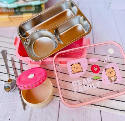 HM EVOTEK Plastic, Stainless Steel Utility Container  - 750 ml(Multicolor)